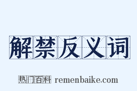 解禁反义词是什么意思的图片